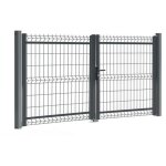 Portail clôture maille 200x50 secur18 - 3d l3000 x h2000 gris ral7016 Portail clôture maille 200x50 secur18 - 3d l3000 x h2000 gris ral7016