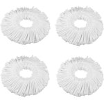 4pcs 360� spin balai serpill�re mop heads, t�te de balai � franges de rechange en microfibre spin balai ...