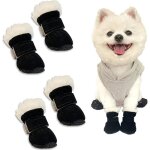 4pcs bottes pour chien neige, chaussures pour chien antid�rapantes, bottes pour chien de protection, ...