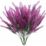 4pcs bouquet fleurs artificielles violettes deco 5 branches fleurs de lavande artificielles arbustes ...