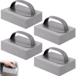 4pcs brosse piscine pierre ponce avec poign�e, pierres nettoyage grilles barbecue r�utilisables, brosses ...