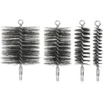 4pcs brosse de ramonage chemin�e, kit ramonage poele pellet brosse de chaudi�re m�tallique, � 30 / 50 ...