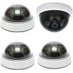 4pcs cam�ra factice dme sans fil faux simulation de s�curit� ext�rieur avec look r�aliste led ir pour ...