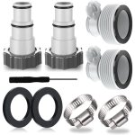 4pcs caoutchouc adaptateur tuyau pour pompe, raccord pour tuyau piscine intex � 32 et 38 mm