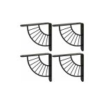 Fei yu - 4pcs equerre etagere pour murale noire 150150mm robuste equerre metal etagere support etagere ...
