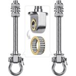 4pcs hanger swing avec roulement, 175mm crochet de hamac lourd m10 suspension chaise vis boulon pivotant ...