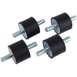 4pcs m10 40 x 30 isolateur de caoutchouc anti - vibration supports anti - vibration � double filetage ...