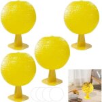 4pcs pi�ge � mouches � fruits, boule collante, pi�ge � mouches multifonction en forme d'agrumes pour ...