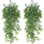4pcs plante artificielle tombante - artificiel feuilles de bambou plante suspendue - pour int�rieure ...