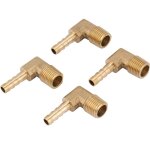 Ineasicer - 4pcs raccord coud mle en laiton pour tuyau d'arrosage raccord barb g1 / 4' 6mm