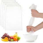 Cyslmuk - 4pcs sacs de lait de noix en nylon, 30 x 20 cm sacs en tamine  maille fine pour tamiser, ...