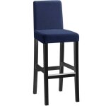 4pcs short back long check pattern jacquard chair cover - navy, one piece stretch chair cover, modern ...
