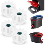 4pcs spin mop rechange pour balai franges, seau rotation roulement embrayage pignons rechange compatibles ...