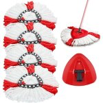 4pcs t�te de serpill�re de rechange en microfibre + 1 t�te de vadrouille compatible avec vileda 2 - en ...