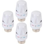 4pcs tete thermostatique robinet thermostatique radiateur t�te de remplacement de vanne de radiateur ...