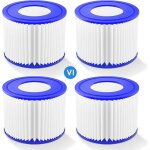4pcs vi filtre pour spa, vi filtre cartouche piscine filtrantes, cartouche vi filtrante - compatible ...