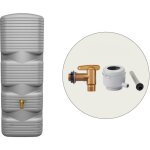 4rain quadro réservoir mural 170 l, gris béton incl. aqua quick & collecteur de gouttière automatique ... 4rain quadro réservoir mural 170 l, gris béton incl. aqua quick & collecteur de gouttière automatique ...