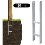 4x ancres h support de poteau ancre de clture pied de poteau ancre de sol douille de sol 101 mm - swanew ...
