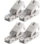 4x cat 6a connecteur r�seau rj45 sans outil avec connexion lsa pour c�bles d'installation rigides c�ble ...