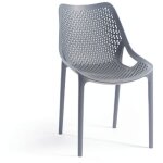 4x chaise bilros en polypropylène gris h82xl60xp50 4x chaise bilros en polypropylène gris h82xl60xp50