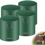 4x sacs de jardin indchirables, 272l sac jardinage dchets, autoportant, big bag avec poignes, tanche, ...