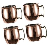 4x tasses en cuivre moscow mule, (lot de 4) tasses en cuivre massif, fabriques  la main - 60 ml