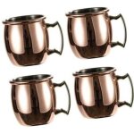 4x tasses en cuivre moscow mule, (lot de 4) tasses en cuivre massif, fabriqu�es � la main - 60 ml - - ...