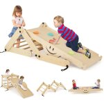 Costway - 5 en 1 Échelle d'escalade montessori enfant avec rampe double face & réglable, triangle d'escalade ... Costway - 5 en 1 Échelle d'escalade montessori enfant avec rampe double face & réglable, triangle d'escalade ...