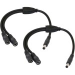 5. 5 / 2. 1mm 12v dc cble d'alimentation splitter 1 mle  2 connecteurs femelles cctv dc splitter 1 ...
