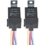 5 broches spdt relais automobile, 12v 40a voiture relais avec faisceau de c�ble color�, contacteur relais ...