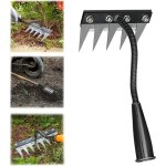 5 dents rateau de d�sherbage berthaus, outil de r�teau de d�sherbage avec manche, r�teau de jardin en ...