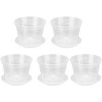 5 ensembles pot de fleur d'orchid�e respirant pot de plantation d'orchid�e clair avec soucoupes trous ...