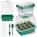 5 pack bac � semis, plateaux de culture avec couvercle mini serre pour semis pour germination, culture ...
