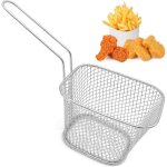 5 paniers à frites petit panier à frites en acier inoxydable mini panier à frites avec poignée panier ... 5 paniers à frites petit panier à frites en acier inoxydable mini panier à frites avec poignée panier ...