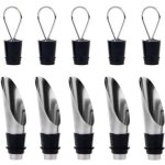 5 paquets 2 en 1 bouteilles en acier inoxydable bec et canette d'a�ration avec bouchon - ensemble cadeau ...