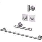 5 pcs bathroom hardware set sus304 stainless steel - towel rack set include lengthen hand towel bar + ...