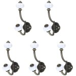 5 pcs pat�re antique crochet mural cintre simple porte - manteau r�tro d�corations de capuchon pat�res ...