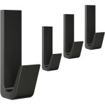 5 pices aluminium crochet adhesif mural, porte serviette salle de bain, accroche torchon cuisine, porte ...