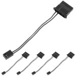 5 pi�ces connecteur molex � 3 broches pour ventilateur pc c�ble alimentation conversion refroidissement ...