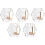 5 pi�ces crochet adh�sif mural, porte serviette salle de bains, accrochet torchon en acier inox �tanche ...