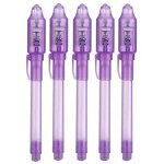 5 pi�ces geheimstift avec la lumi�re uv, lisible par la lumi�re uv stylet mitgebsel zauberstifte enfants ...