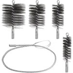 5 pices kit de hrisson ramonage, goupillon mtallique, kit ramonage pole  granul, le nettoyage des ...