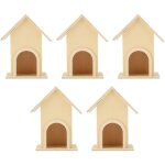 5 pices maisons d'oiseaux, nichoir en bois mangeoire pour oiseaux unique bricolage cage  oiseaux artisanat ...