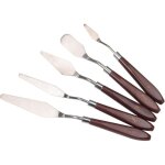 5 pi�ces peinture mixage grattoir, ensemble de couteaux � peindre en acier inoxydable, spatule couteau ...