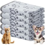5 pi�ces peluche ultra couverture chien, flanelle lavable couverture chat, pour petits et moyens chiots ...