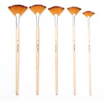 5 pices pinceaux de peinture, pinceau en ventail en nylon, ensemble de pinceau d'artiste pour peinture ...