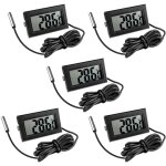 5 pi�ces thermom�tre frigo digital, sonde temperature num�rique avec �cran lcd, thermom�tre temp�rature ...