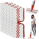 5 pi�ces pour vileda spray balai recharge microfibres kit, 2 en 1 r�utilisable pour vileda 1 - 2 spray ...