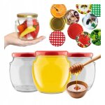 5 pots amphores de 520 ml pour confitures + couvercle