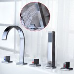 Senderpick - 5 trous robinet de baignoire robinet de baignoire douche � main salle de bains